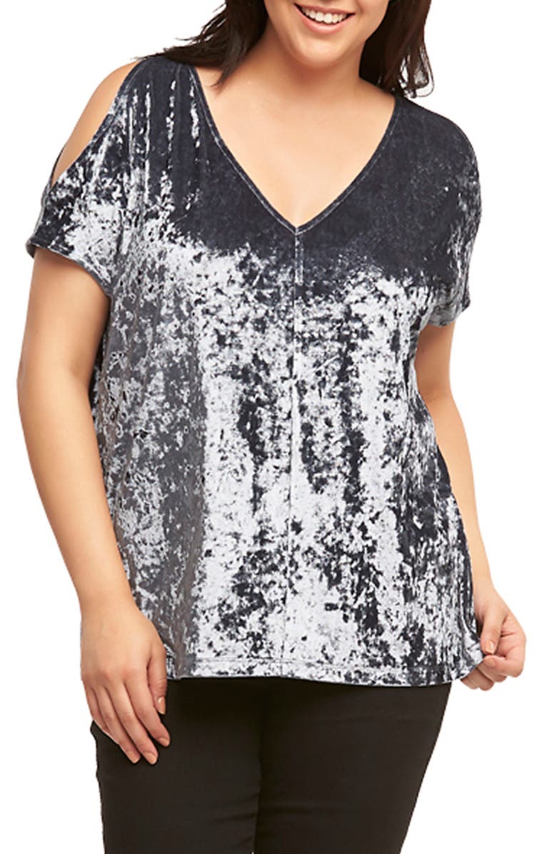 Tart Rocky Cold Shoulder Top, Main, color, Slate