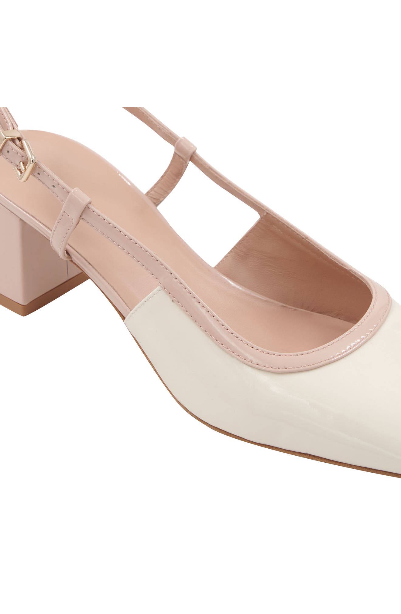 Bruno Magli Tasa Square Toe Slingback Pump, Alternate, color, Cognac/ Tan Patent