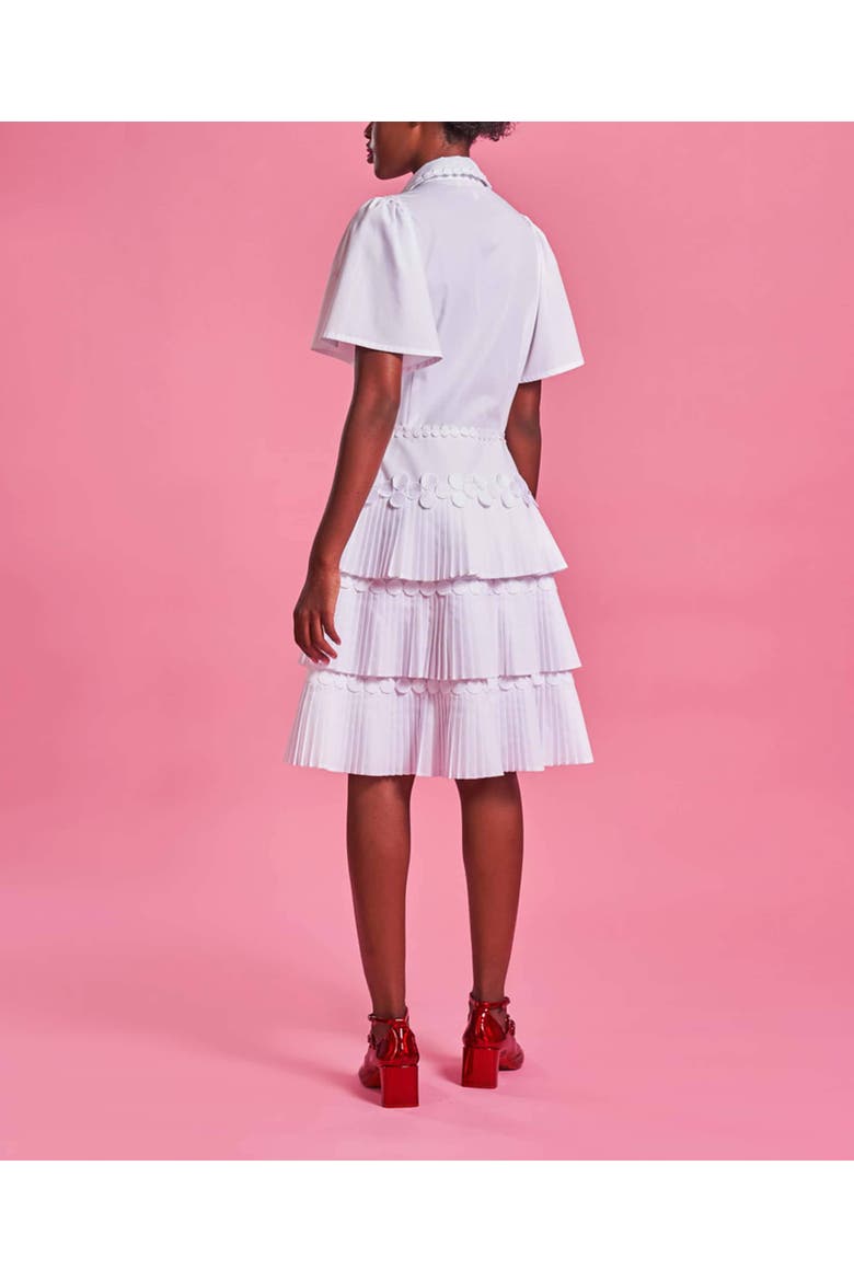Glamorous Cotton Plissee Dress, Alternate, color, White