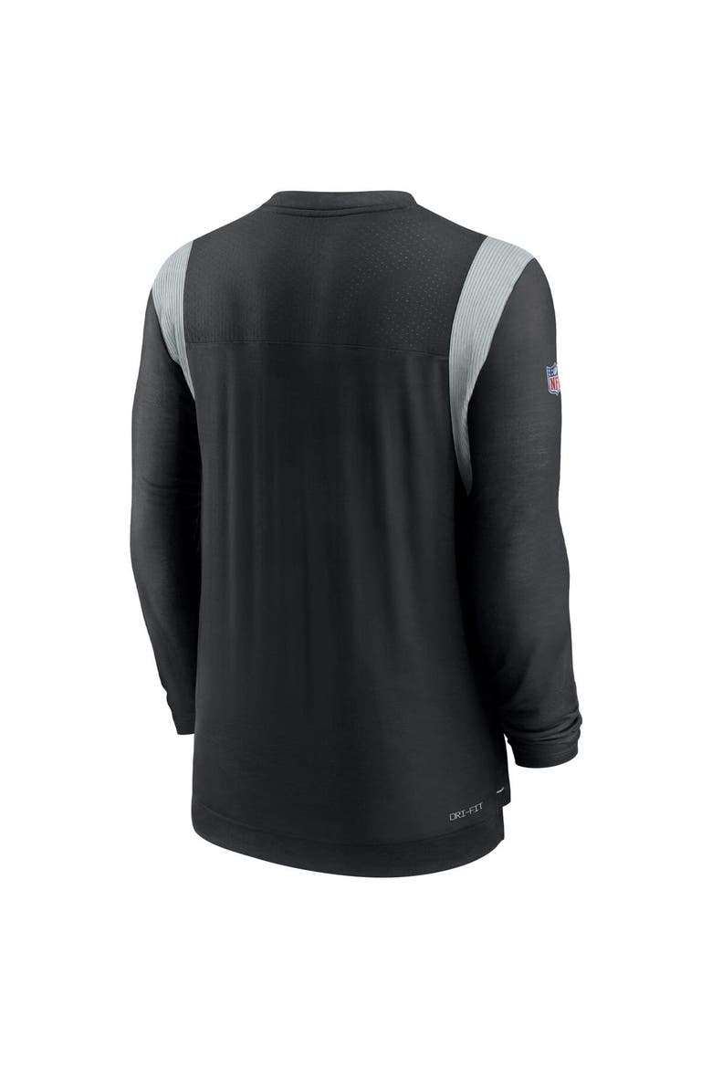Men's Nike Black Las Vegas Raiders Sideline Tonal Logo Performance Player Long Sleeve T-Shirt, Alternate, color, Black
