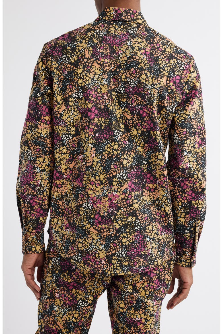 Free Spirit Print Corduroy Button-Up Shirt, Alternate, color, SAND DOLLAR