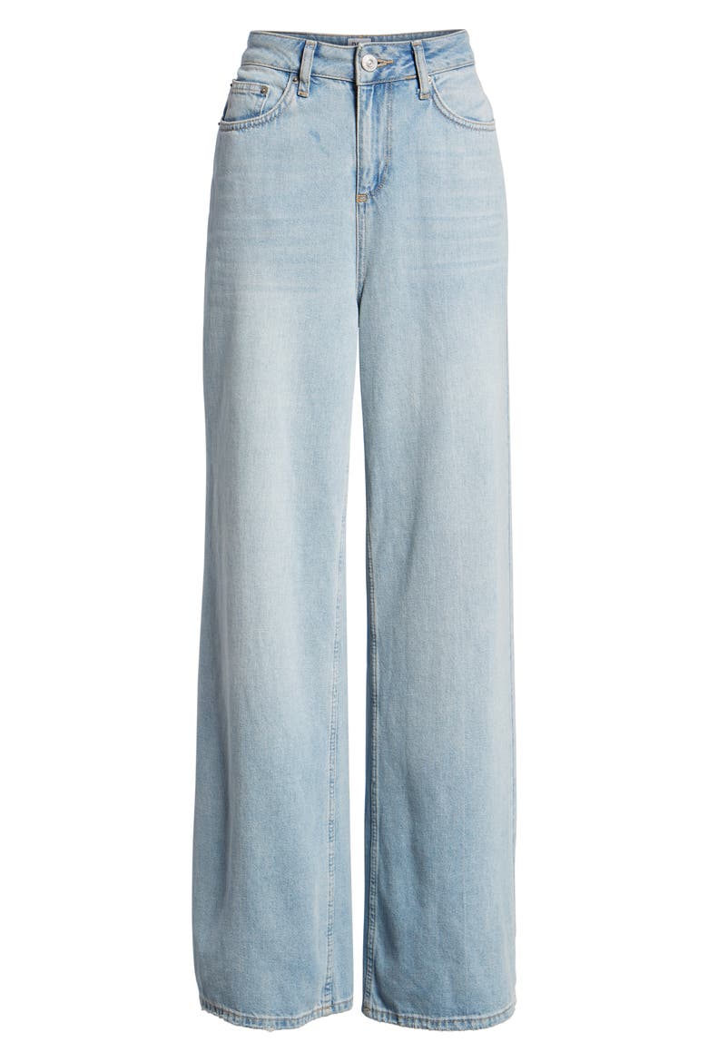Puddle Jeans, Alternate, color, LIGHT DENIM