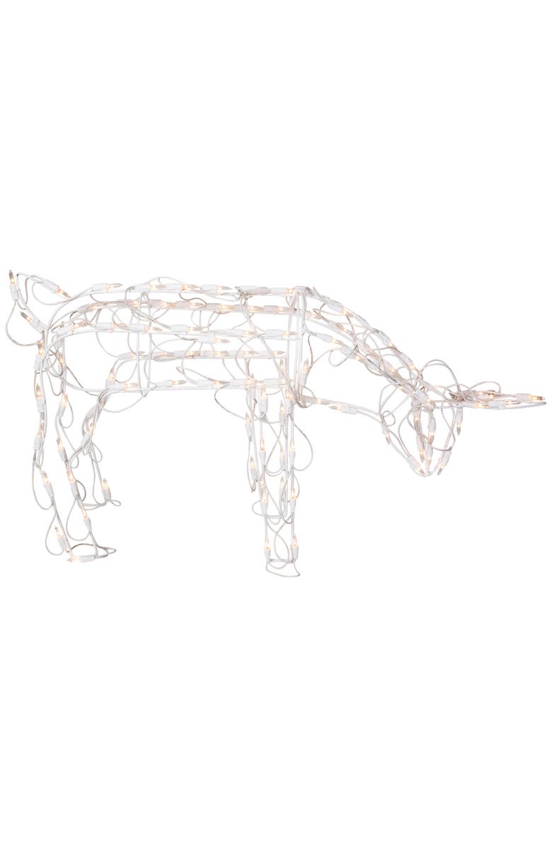 Northlight Lighted Feeding Reindeer Outdoor Christmas Decoration - 25" - Clear Lights, Alternate, color, 