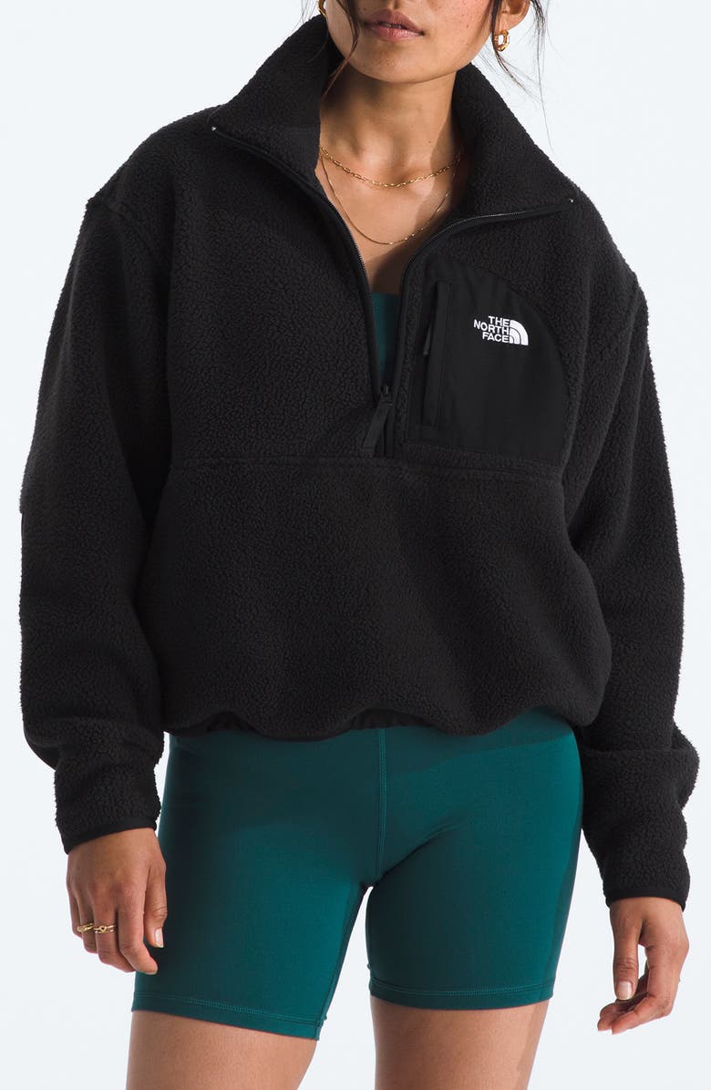 The North Face Yumiori Off Peak Recycled Fleece Pullover, Main, color, Tnf Black