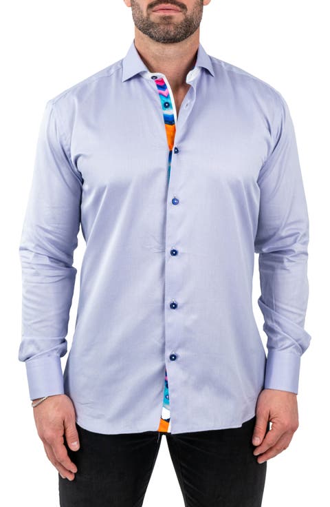 Einstein Jacqslate Purple Button-Up Shirt