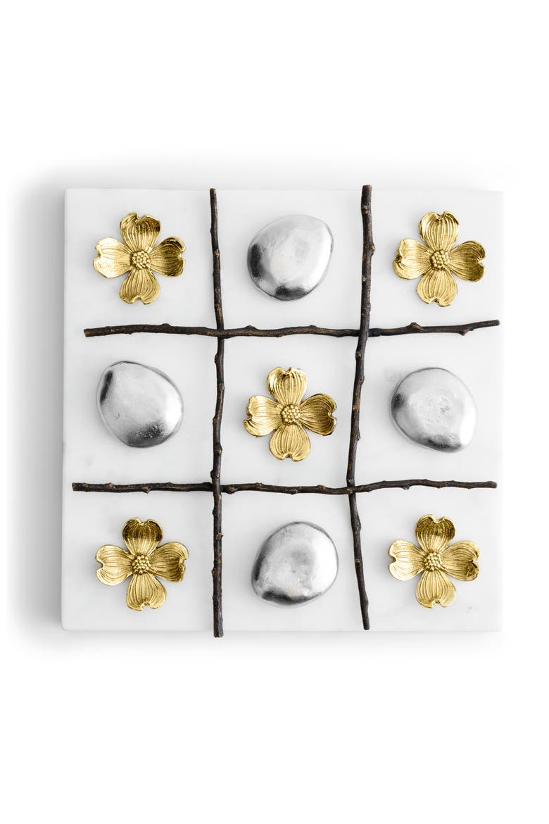 Dogwood Tic-Tac-Toe Set, Alternate, color, WHITE/ GOLD/ SILVER