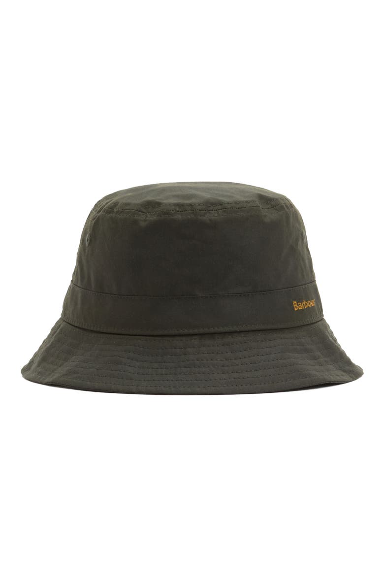 Belsay Waxed Cotton Bucket Hat, Alternate, color, FERN