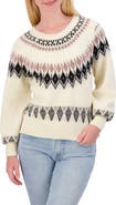 Lucky Brand Fair Isle Raglan Crew Sweater