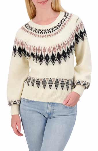 Lucky Brand Fair Isle Raglan Crew Sweater