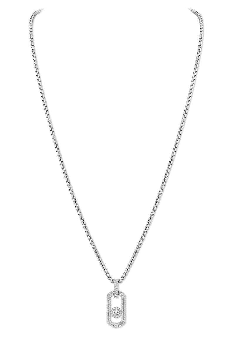 So Move Pavé Diamond Titanium Necklace, Alternate, color, TITANIUM