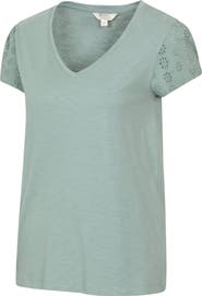 Mountain Warehouse Malaga Broderie Sleeve T-Shirt