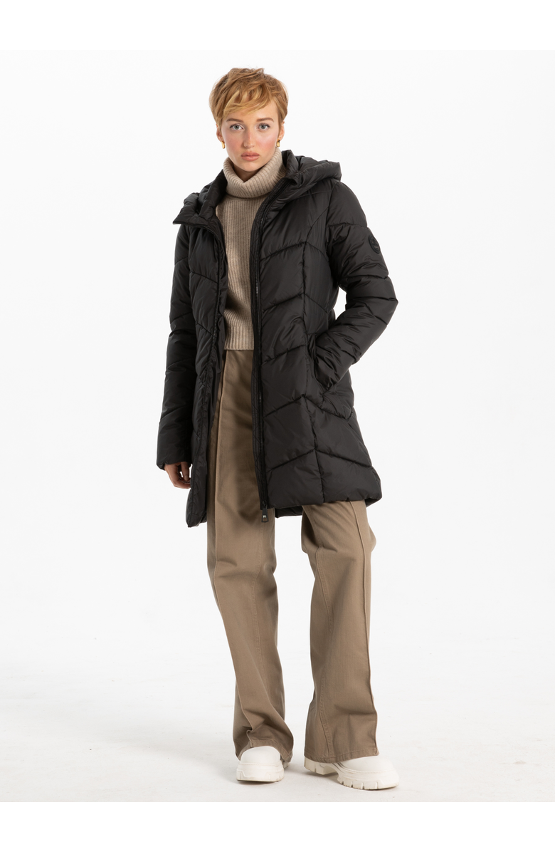 Point Zero CLASSIC LONG PUFFER DESIGN, Alternate, color, Black