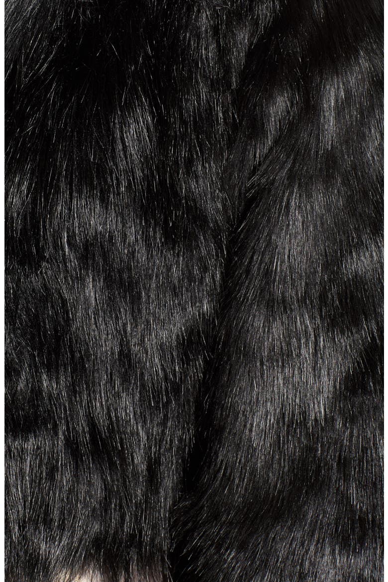 Fire Faux Fur Jacket, Alternate, color, BLACK