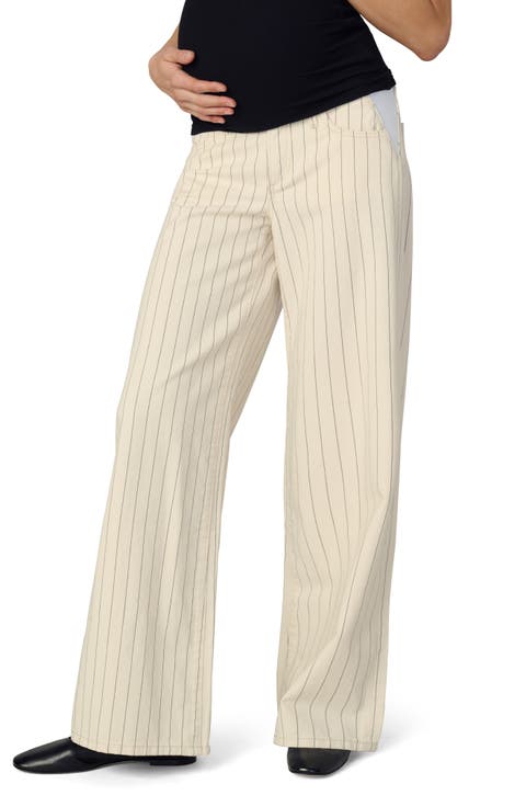The Lou Lou Stripe Low Rise Wide Leg Maternity Jeans