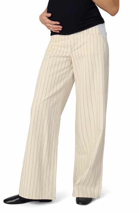 The Lou Lou Stripe Low Rise Wide Leg Maternity Jeans