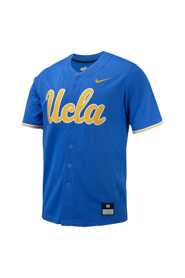 Men's Nike Blue UCLA Bruins Replica Full-Button Baseball Jersey, Alternate, color, Blue