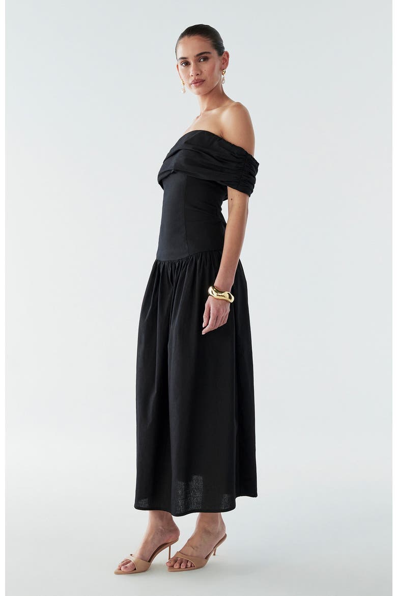Steph Midi Dress, Alternate, color, Black