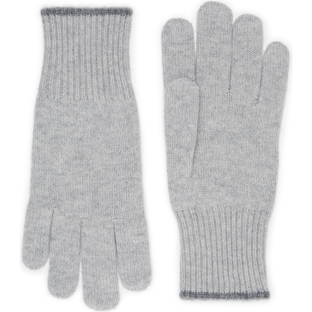 Brunello Cucinelli Knit Gloves In Gray