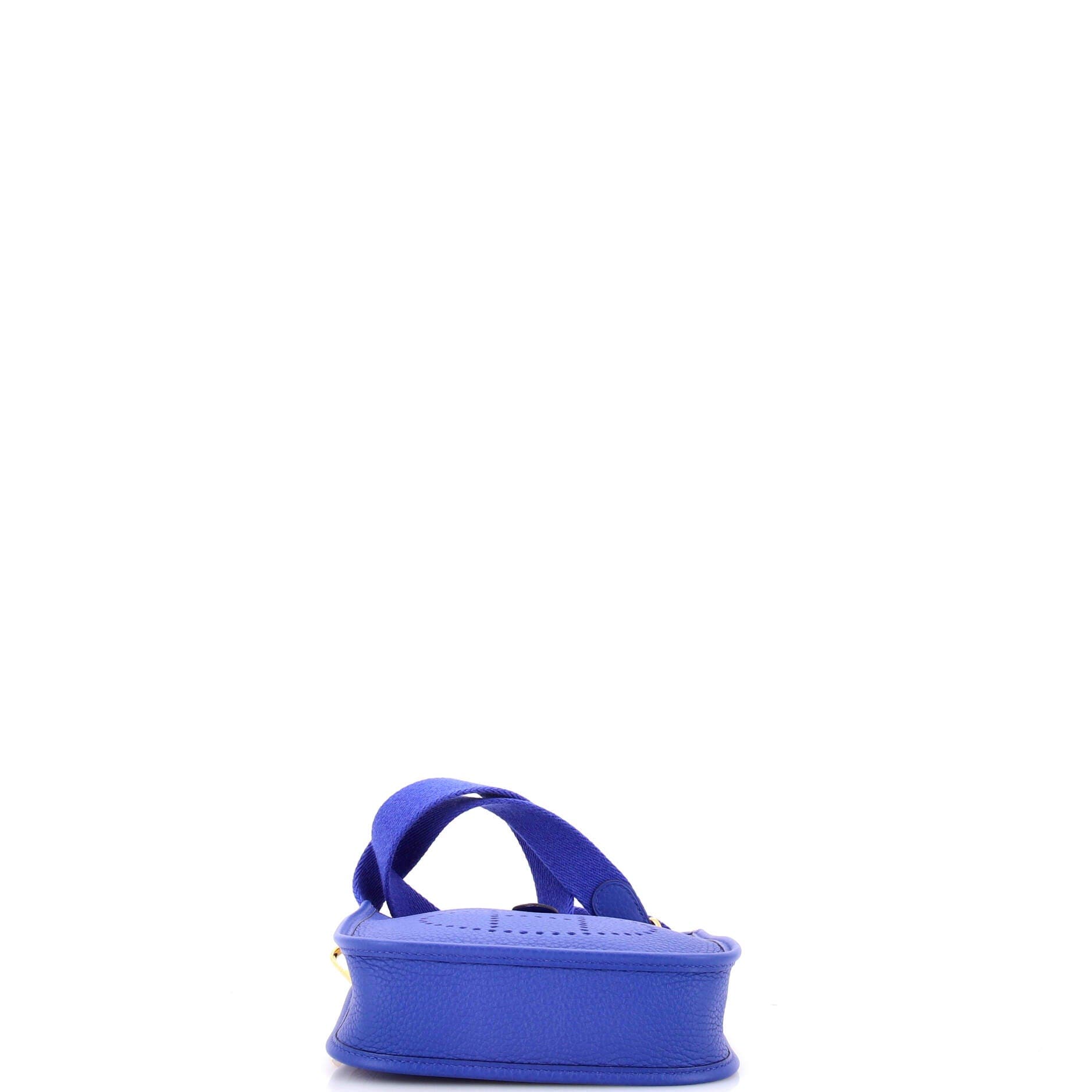 Pre-Owned Hermes Evelyne Bag Gen III Clemence TPM, Alternate, color, Bleu Electrique