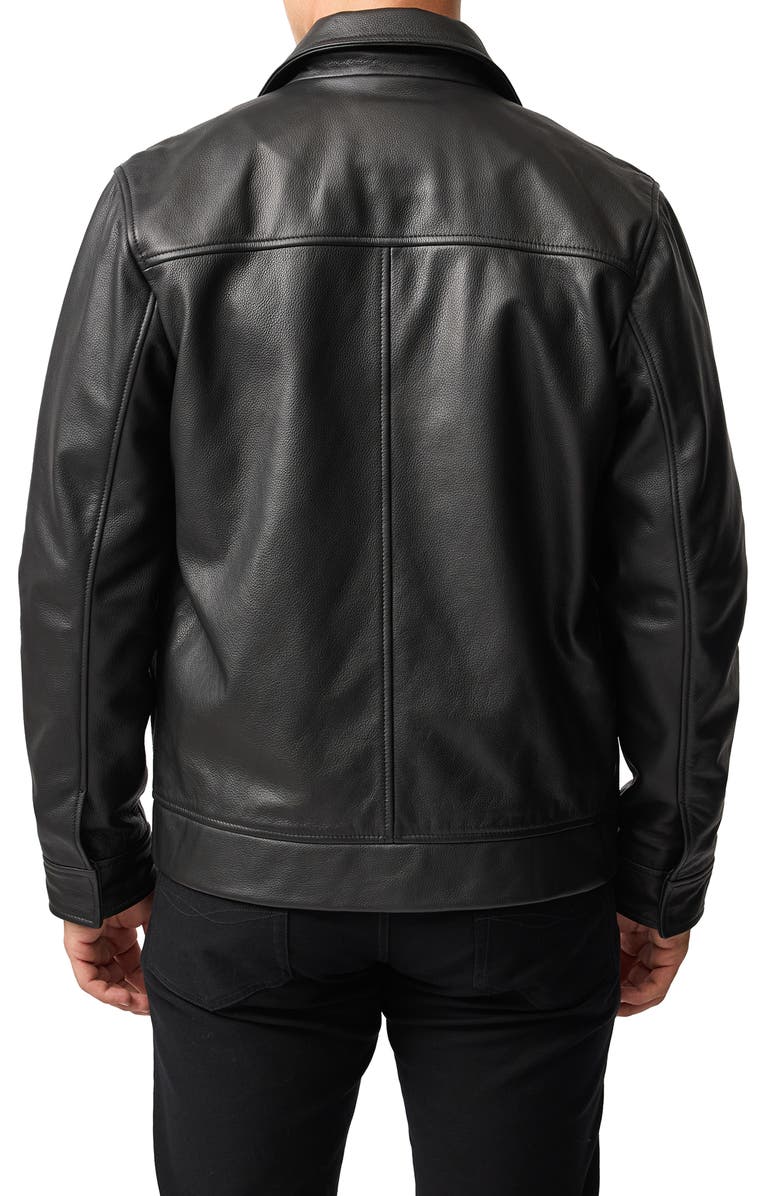Rodd & Gunn Haymarket Leather Jacket, Alternate, color, Onyx