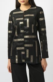 Joseph Ribkoff Geometric Scuba Jacket