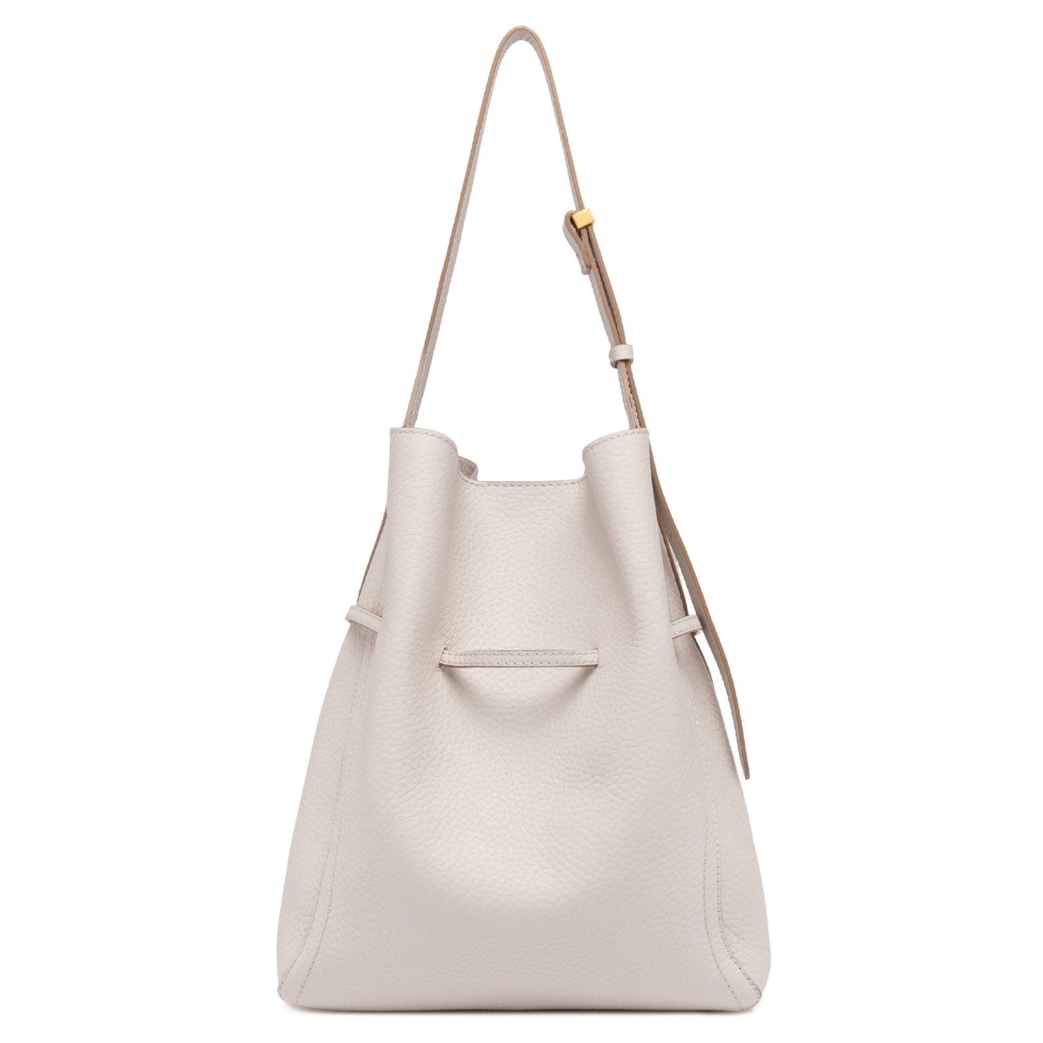 Sienna Large Leather Bucket Bag, Alternate, color, off-white