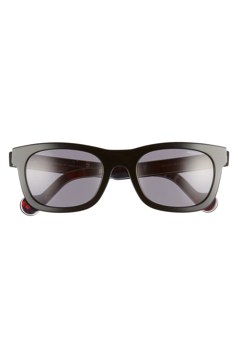 54mm Rectangular Sunglasses, Alternate, color, SHINY BLACK/ SMOKE