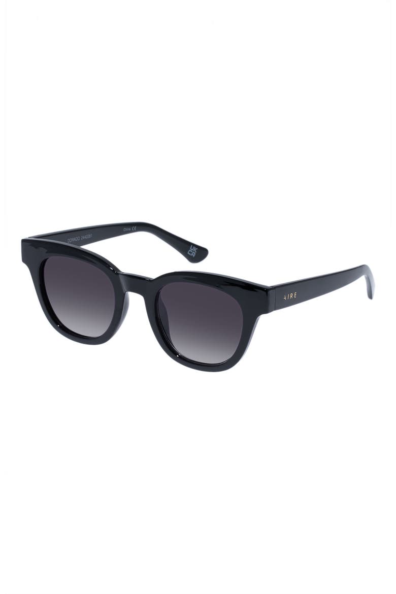 50mm Dorado D-Frame Sunglasses, Alternate, color, BLACK