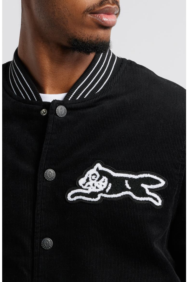 Hounds Corduroy Varsity Jacket, Alternate, color, BLACK