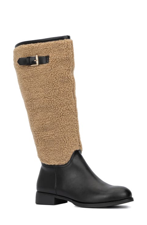 Misty Faux Fur Trimmed Tall Boot (Women)