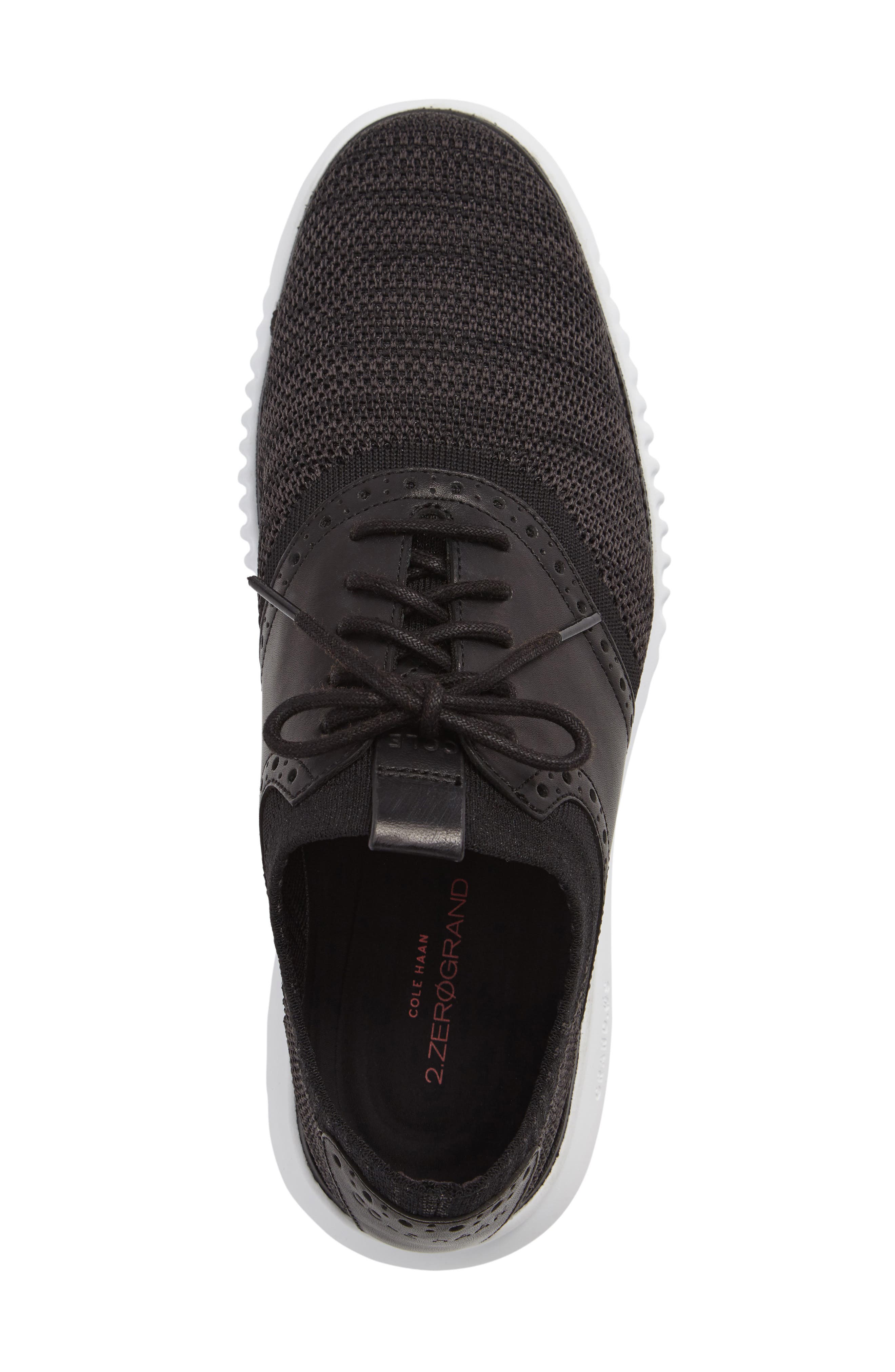 2.0 Grand Saddle Sneaker, Alternate, color, BLACK KNIT/ OPTIC WHITE