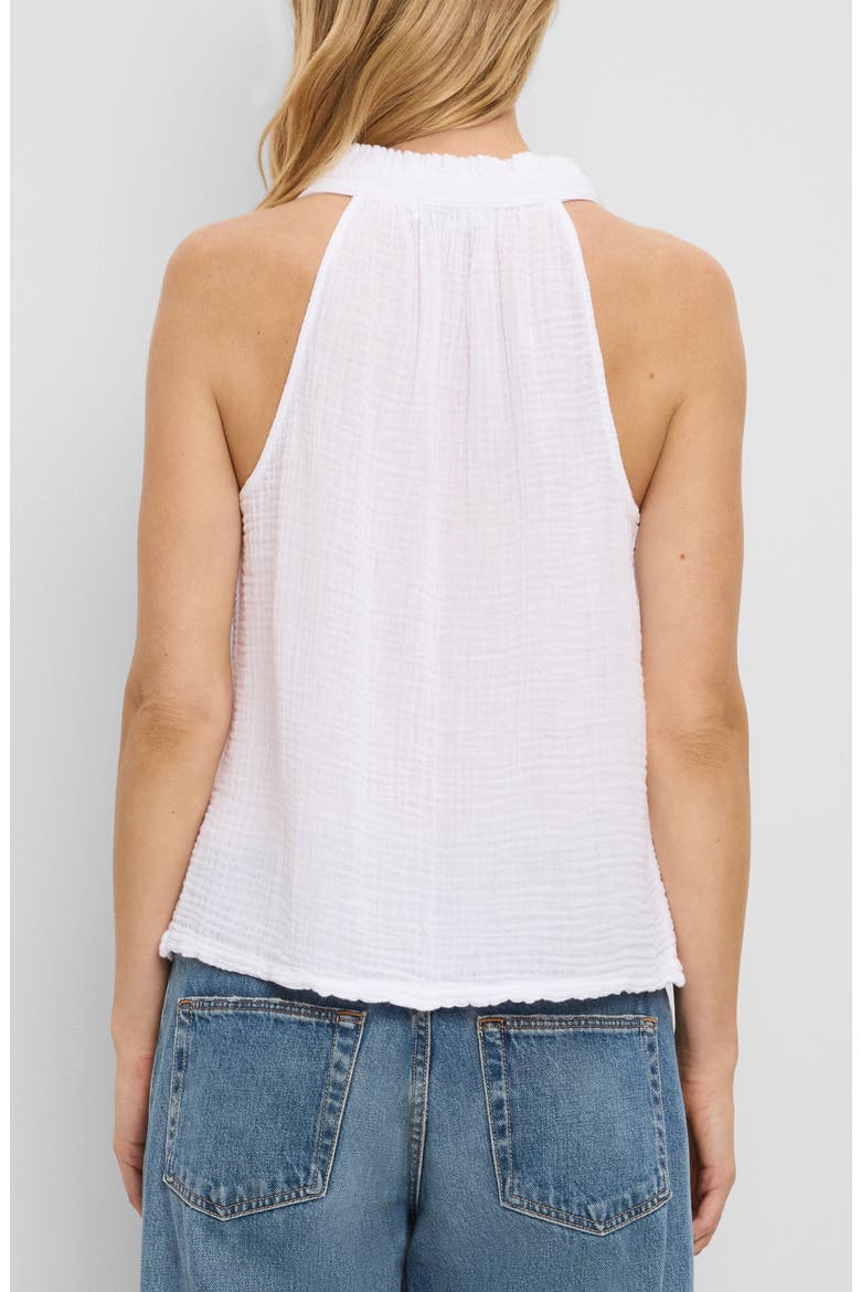 Viola Split Neck Tank, Alternate, color, WHITE