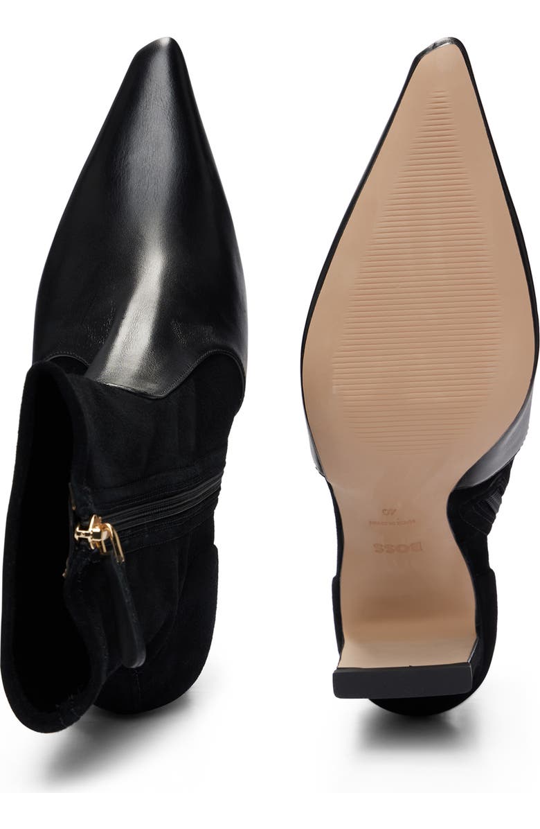 BOSS Safra Pointed Toe Bootie, Alternate, color, Black
