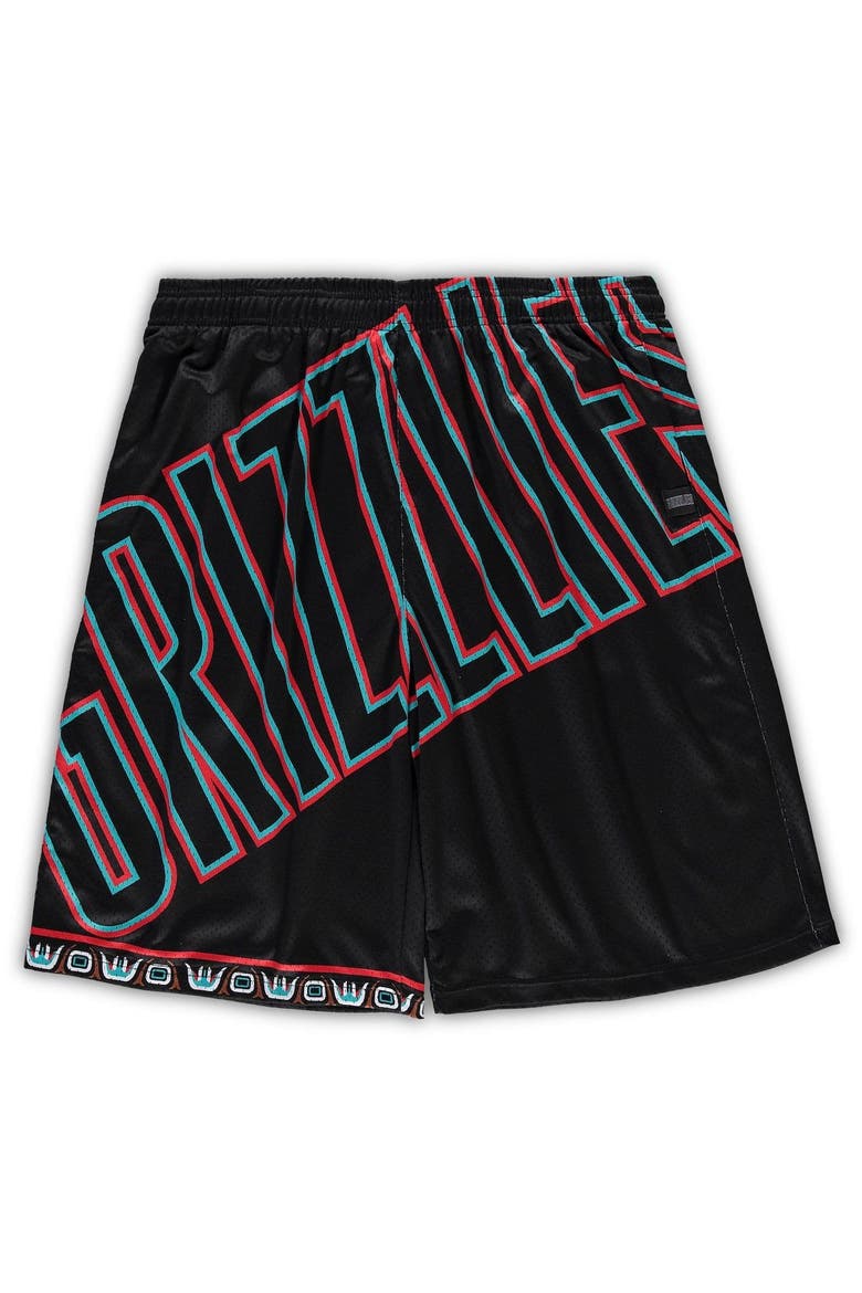 Men's Mitchell & Ness Black Memphis Grizzlies Big & Tall Hardwood Classics Big Face 2.0 Shorts, Main, color, Black