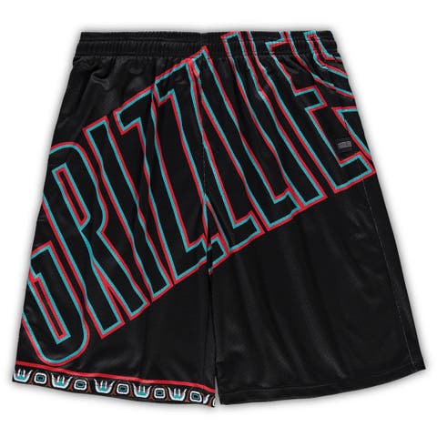 Men's Mitchell & Ness Black Memphis Grizzlies Big & Tall Hardwood Classics Big Face 2.0 Shorts