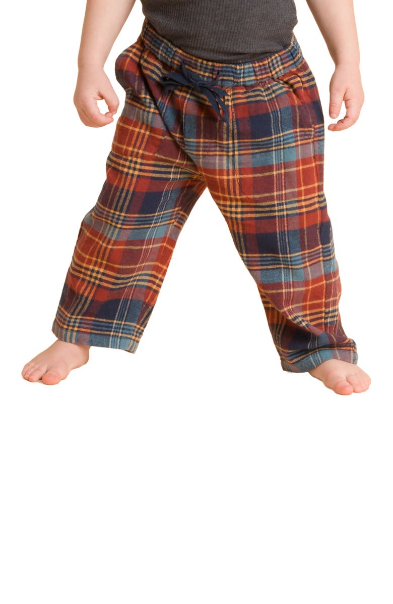 Beet World Baby Pants, Main, color, Rust Plaid