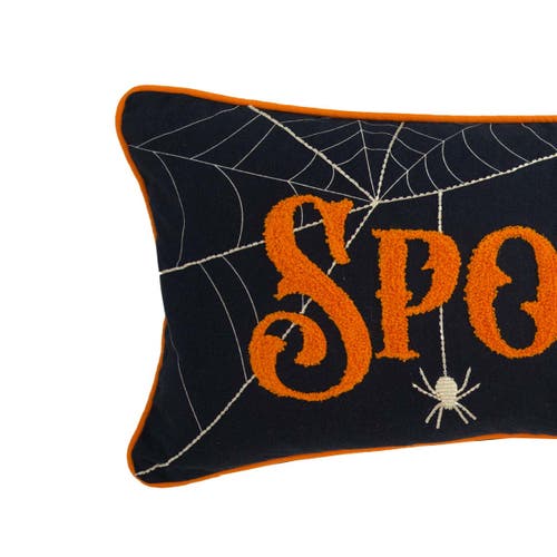 C & F Home C&f Home Halloween Rectangle Spider Web Accent Pillow, 12" X 24" In Black