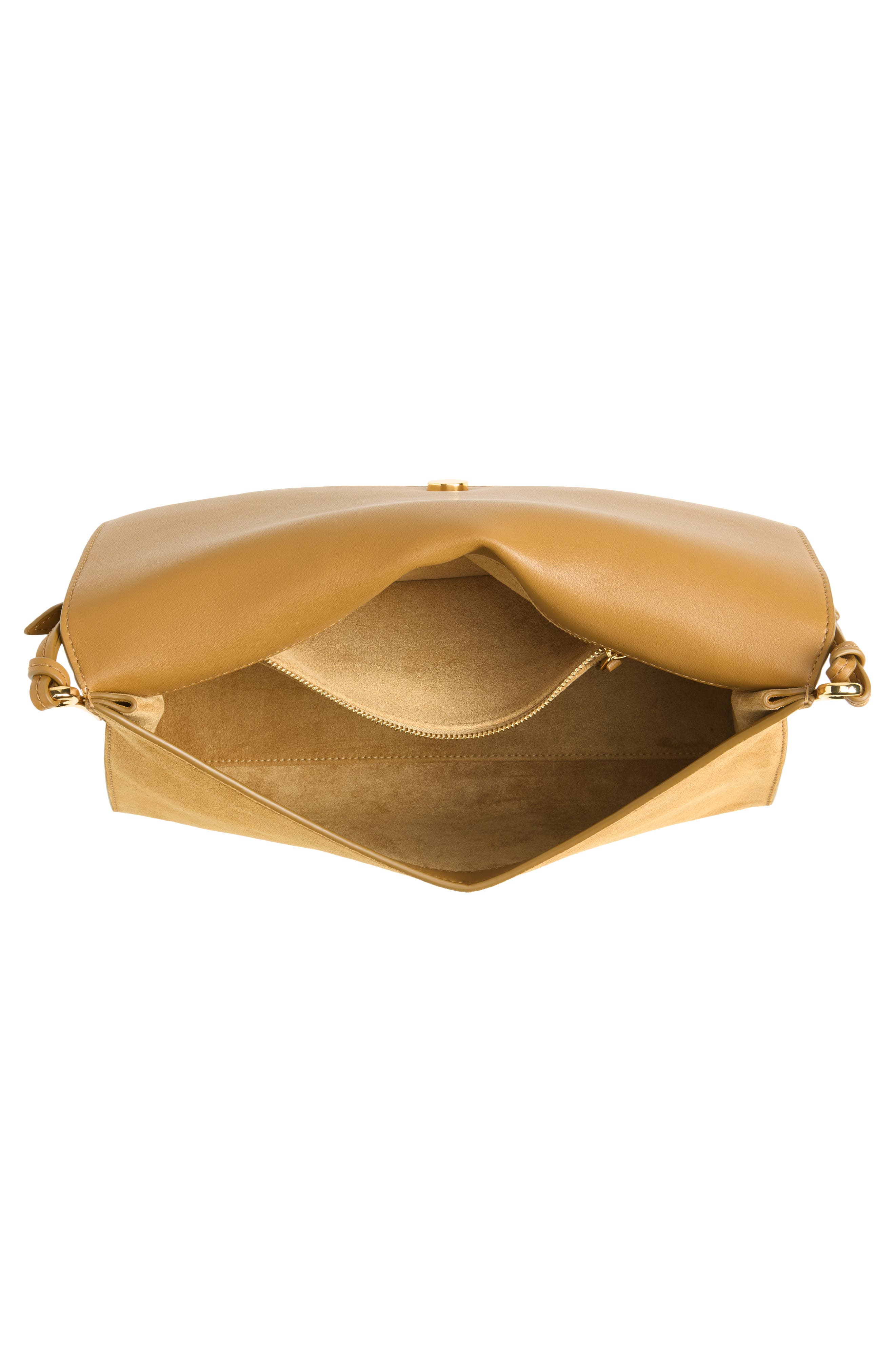 Edit Stone Embellished Suede Shoulder Bag, Alternate, color, ACORN