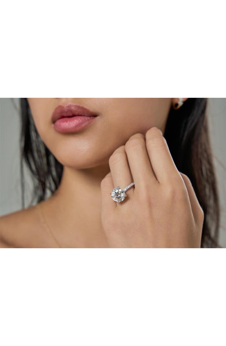 LuvMyJewelry Lyanna 14K Gold Round Lab Grown Diamond Engagement Ring - 6.25 Cts, Alternate, color, 14K White Gold