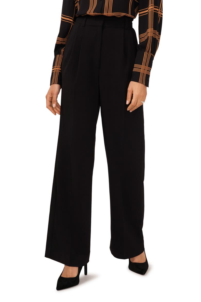 High Waist Wide Leg Pants, Main, color, RICH BLACK 060