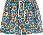 RIZORT Eye Print Drawstring Cotton Blend Shorts