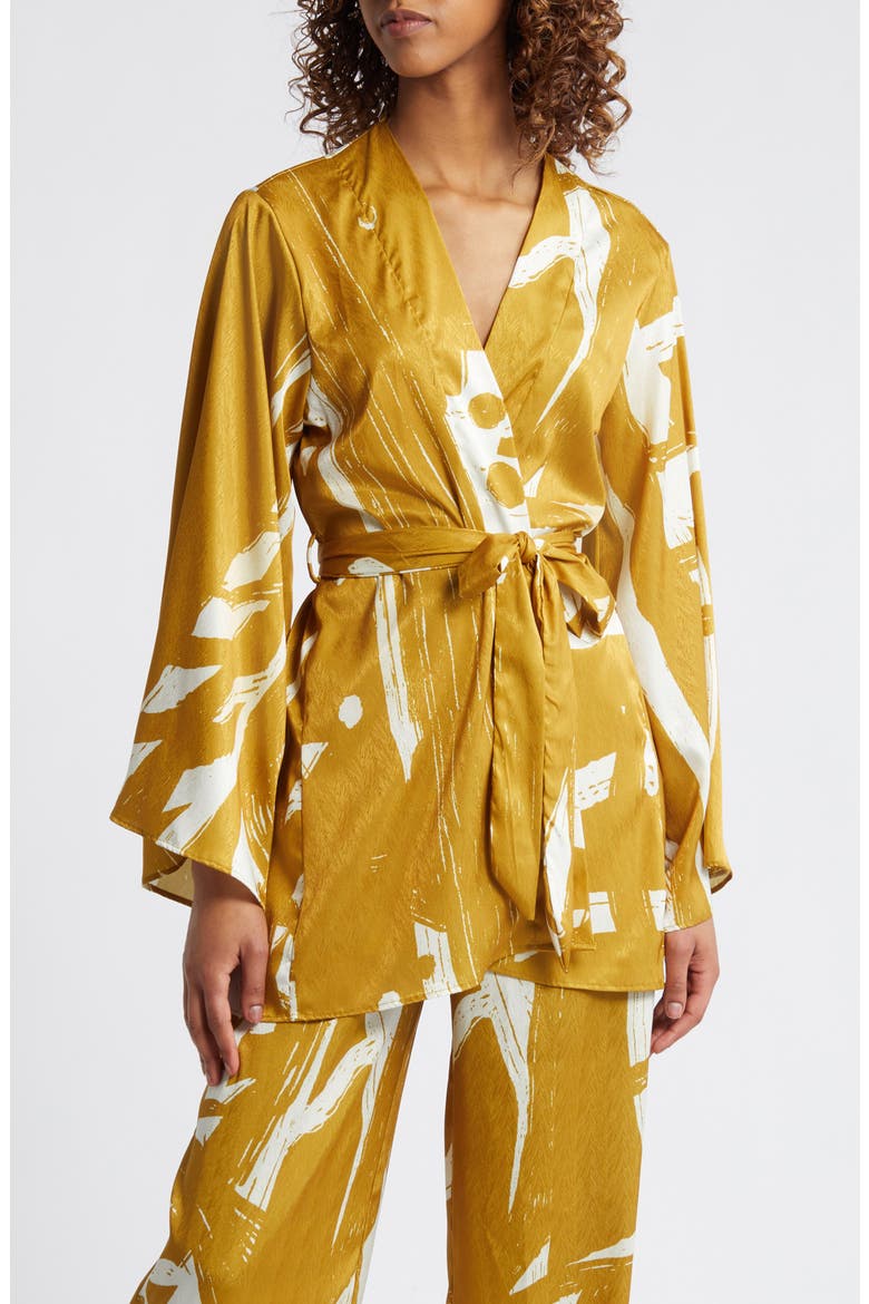 Gold Suto Lightweight Wrap Jacket, Main, color, GOLD