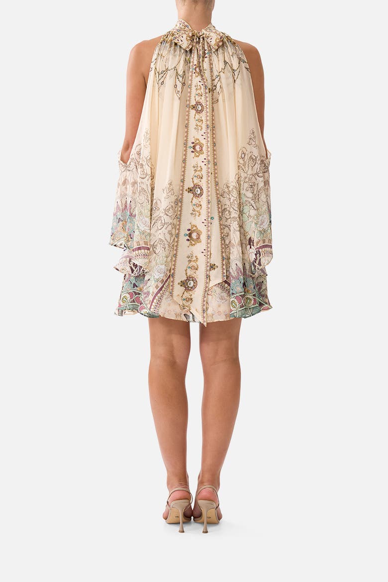 Cold Shoulder Short Dress, Alternate, color, A Meeting Of Masterpieces