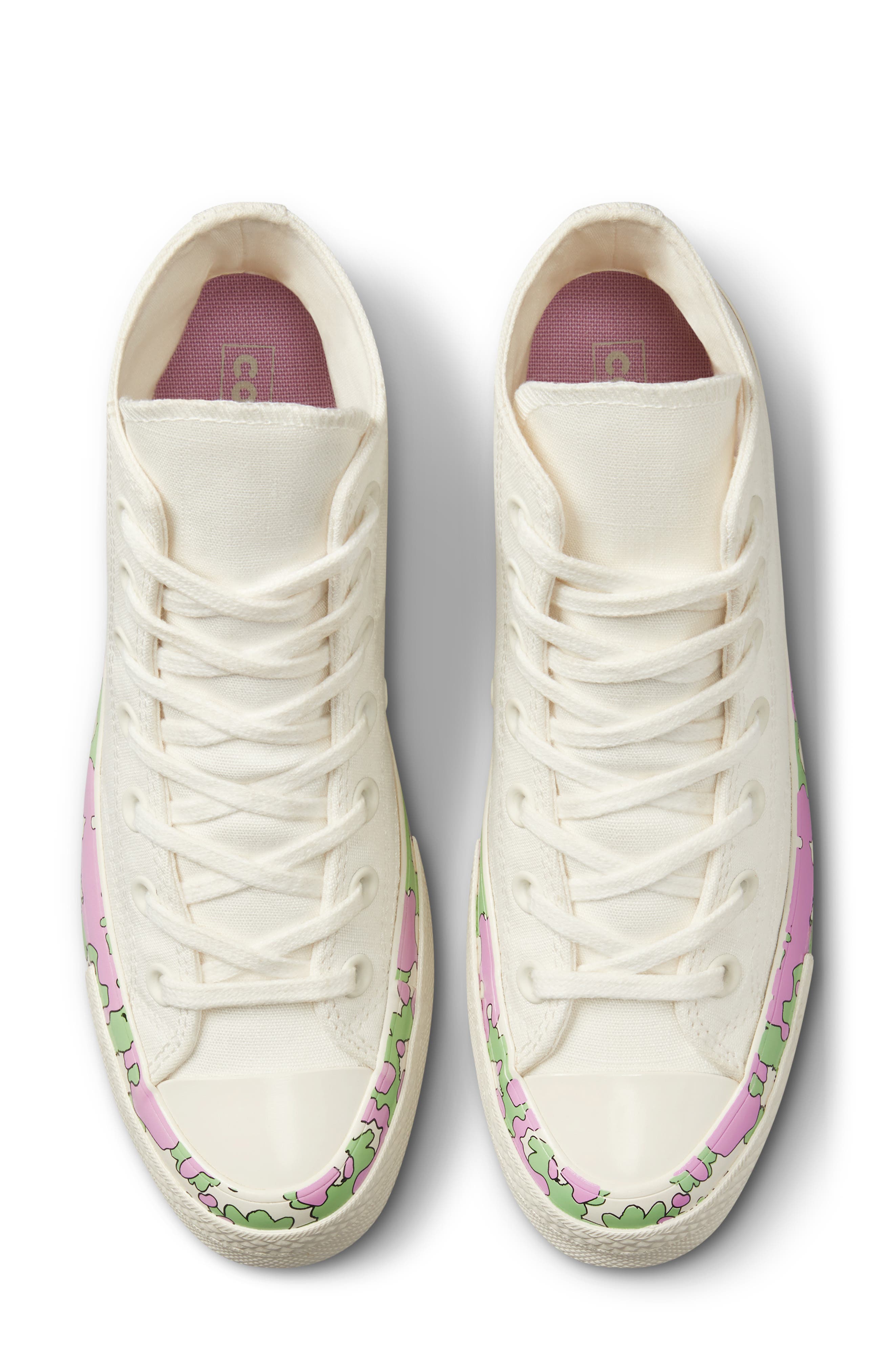 Converse Chuck Taylor<sup>®</sup> Floral High Top Sneaker, Alternate, color, 
