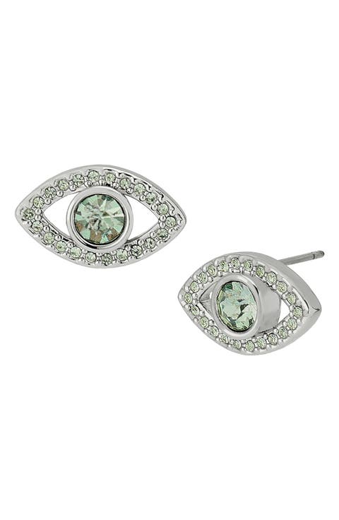 Pavé Evil Eye Stud Earrings
