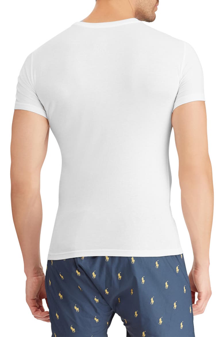 3-Pack Slim Fit Logo Embroidered Crewneck Undershirts, Alternate, color, WHITE/WHITE