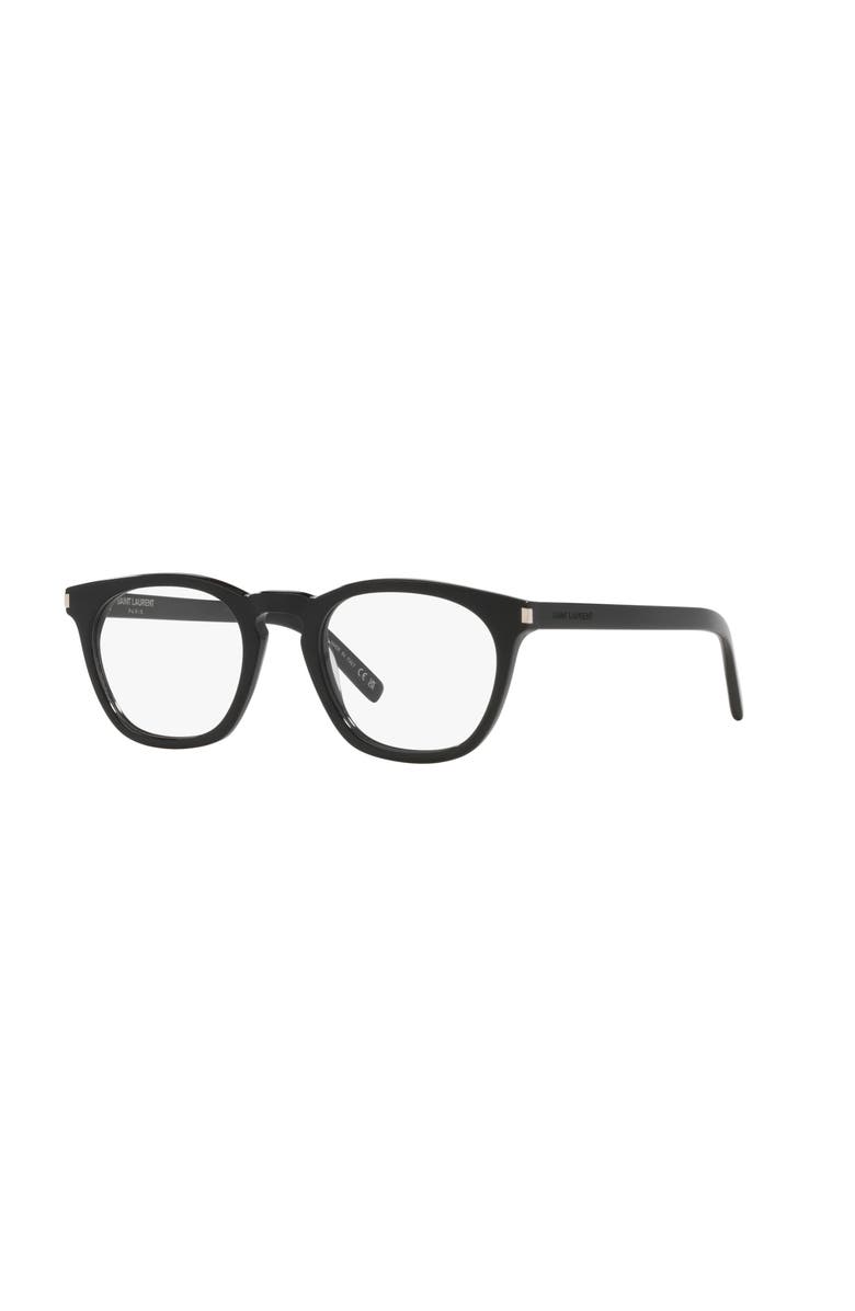 Saint Laurent 50mm Round optical glasses, Main, color, Black
