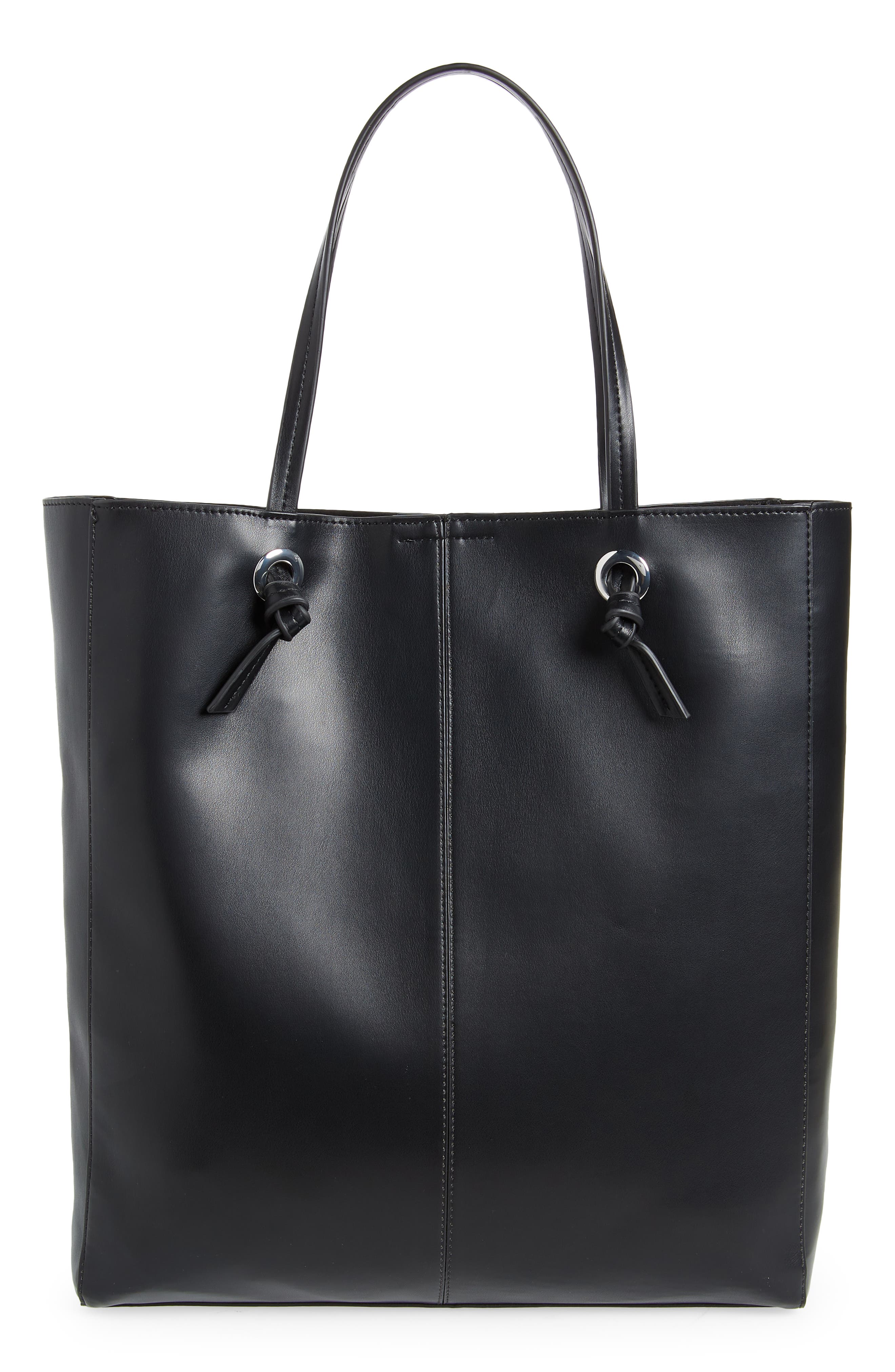 Topshop Faux Leather Tote Bag, Main, color, 