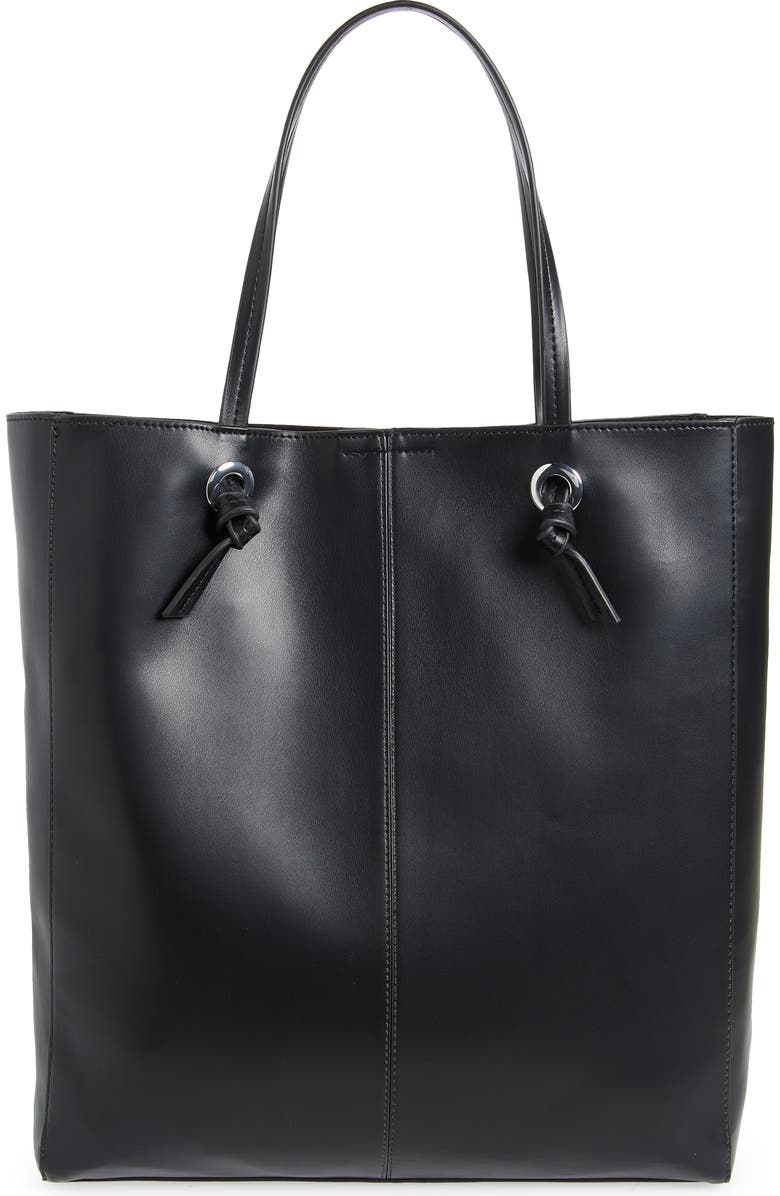 Topshop Faux Leather Tote Bag, Main, color,
