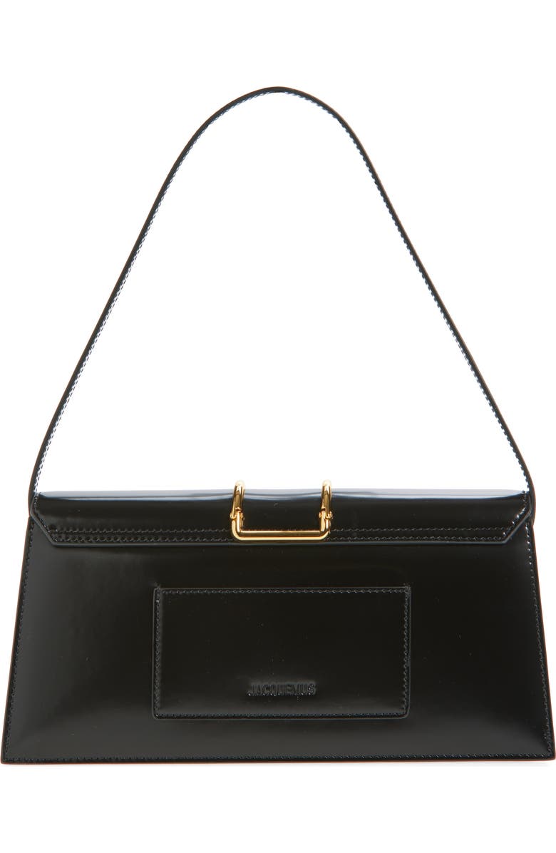 Jacquemus Le Long Bambino Leather Shoulder Bag, Alternate, color, 990 Black